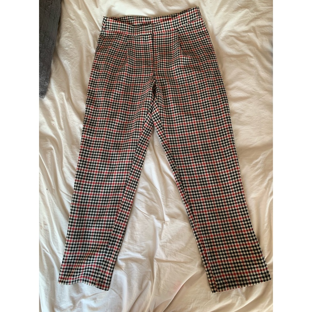 Checkered ankle length pants